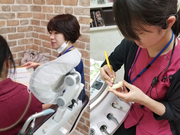 3名の女性技工士2